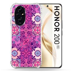 Coque Renforcée Pour Honor 200 5G Texture Carreau Ciment Violet