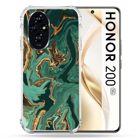 Coque Renforcée Pour Honor 200 5G Texture Marbre Vert