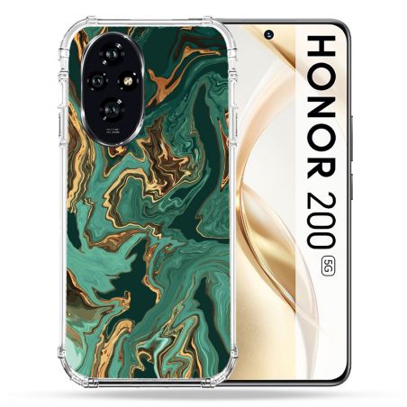 Coque Renforcée Pour Honor 200 5G Texture Marbre Vert