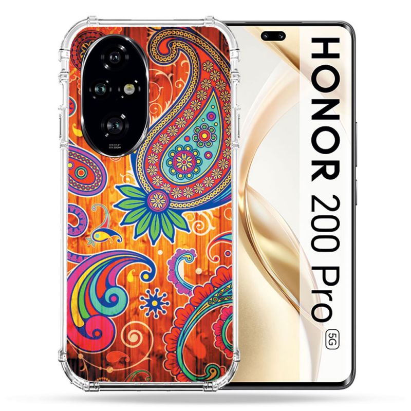 Coque Renforcée Pour Honor 200 Pro 5G Fleur Psychedelic