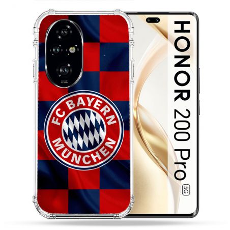 Coque Renforcée Pour Honor 200 Pro 5G Foot Bayern Munich Carreaux