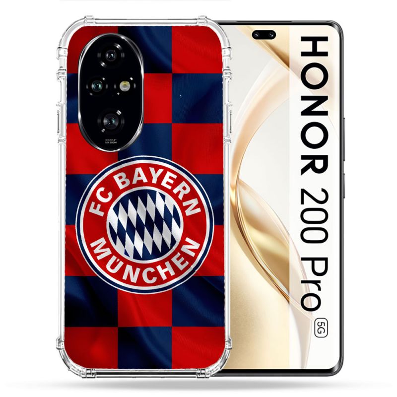 Coque Renforcée Pour Honor 200 Pro 5G Foot Bayern Munich Carreaux