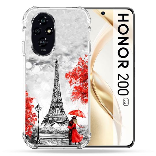 Coque Renforcée Pour Honor 200 5G Voyage France Paris Rouge