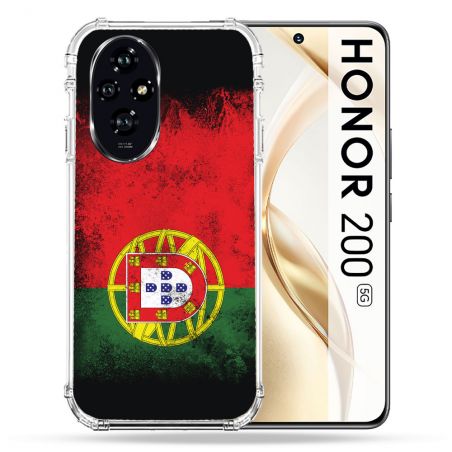 Coque Renforcée Pour Honor 200 5G Voyage Portugal Drapeau