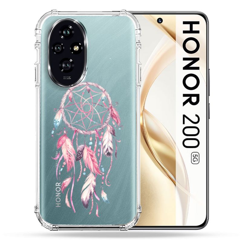 Coque Transparente Pour Honor 200 5G Attrape Reve Rose