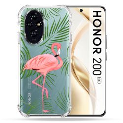 Coque Transparente Pour Honor 200 5G Flamant Rose