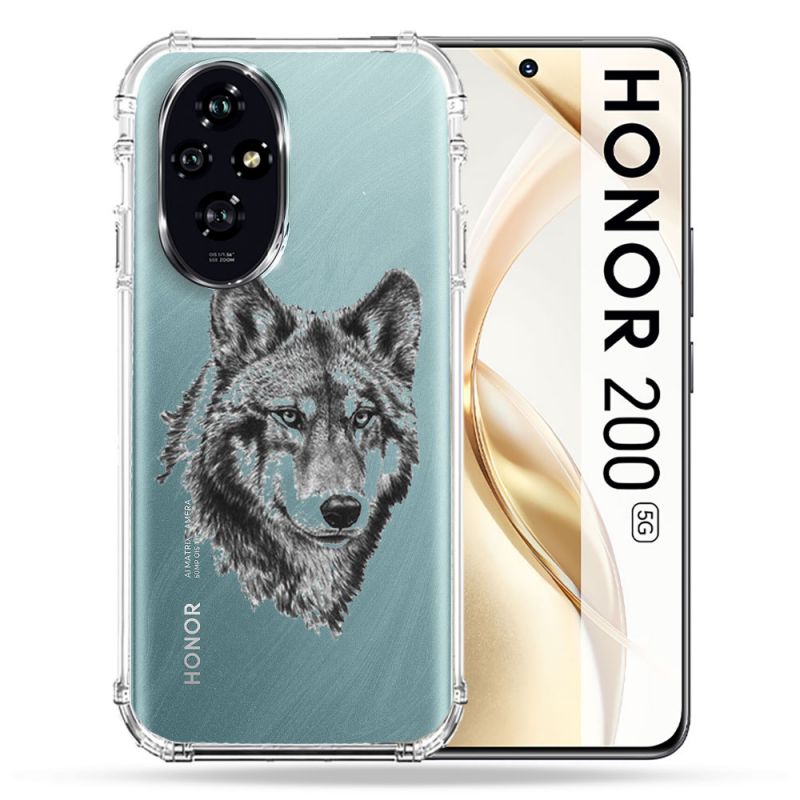 Coque Transparente Pour Honor 200 5G Loup