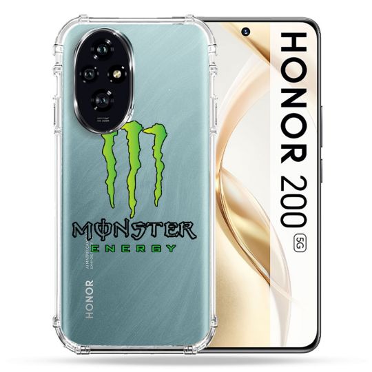 Coque Transparente Pour Honor 200 5G Monster Energy