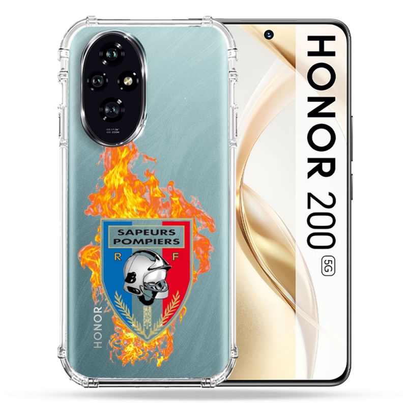 Coque Transparente Pour Honor 200 5G Pompier Feu