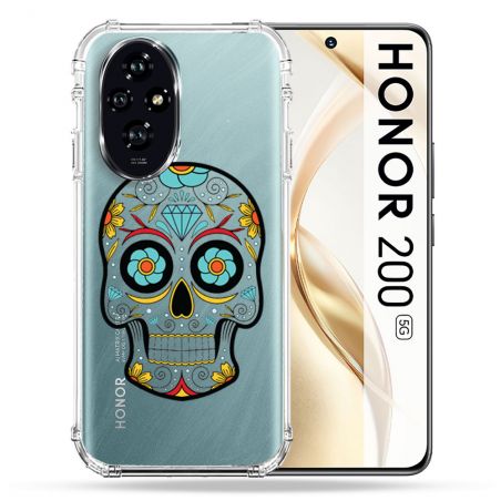 Coque Transparente Pour Honor 200 5G Tete Mort Color