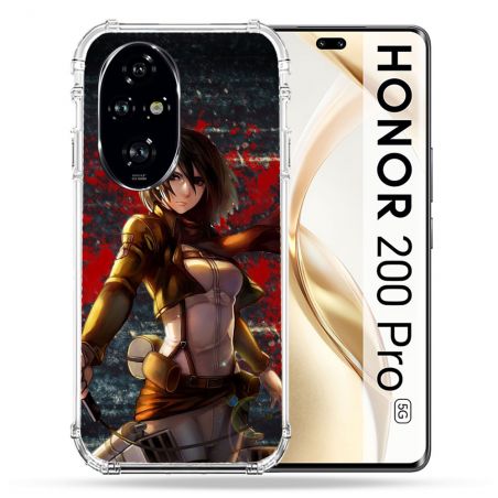 Coque Renforcée Pour Honor 200 Pro 5G Manga Attaque Titans Mikasa