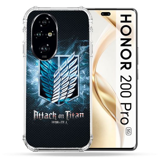 Coque Renforcée Pour Honor 200 Pro 5G Manga Attaque Titans Noir