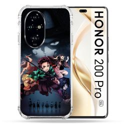 Coque Renforcée Pour Honor 200 Pro 5G Manga Demon Slayer Noir