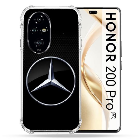 Coque Renforcée Pour Honor 200 Pro 5G Mercedes Carbone