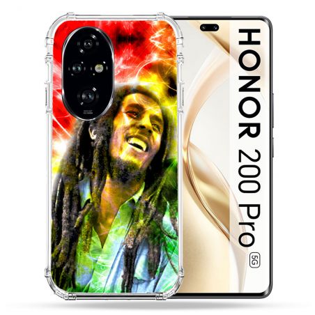 Coque Renforcée Pour Honor 200 Pro 5G Musique Bob Marley Color