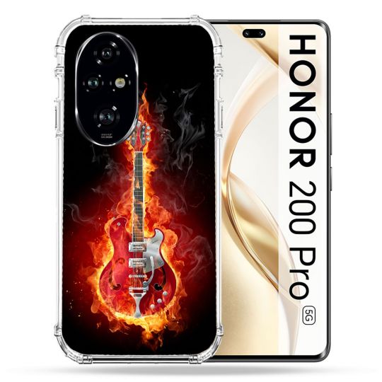 Coque Renforcée Pour Honor 200 Pro 5G Musique Guitare Electrique