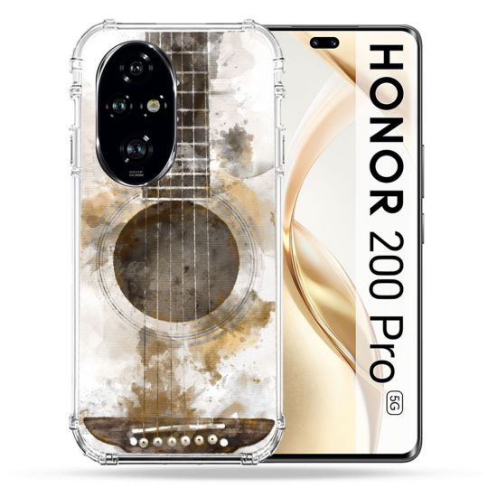 Coque Renforcée Pour Honor 200 Pro 5G Musique Guitare Tag