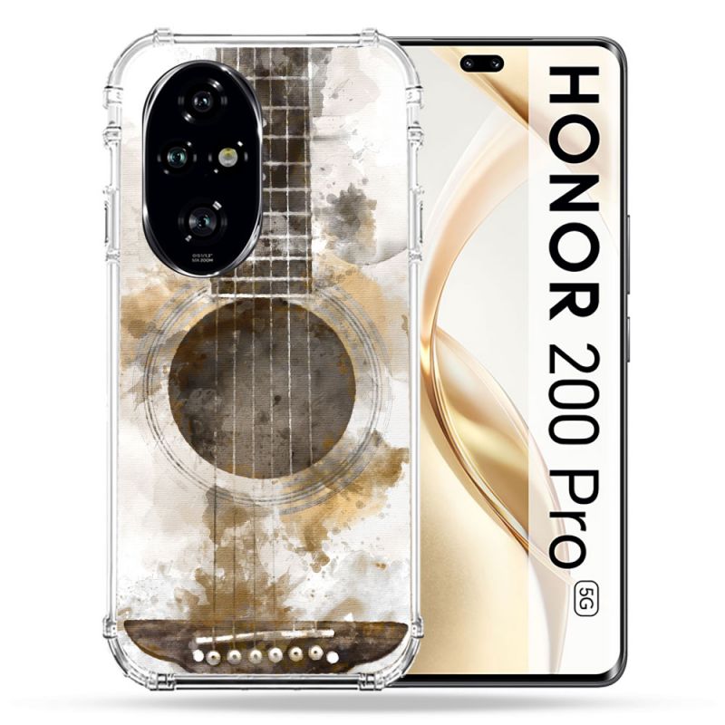 Coque Renforcée Pour Honor 200 Pro 5G Musique Guitare Tag
