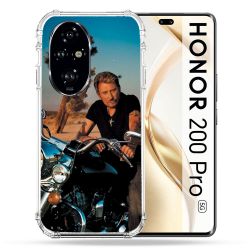 Coque Renforcée Pour Honor 200 Pro 5G Musique Johnny Hallyday Moto