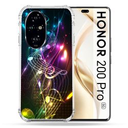 Coque Renforcée Pour Honor 200 Pro 5G Musique Partition Multicolore