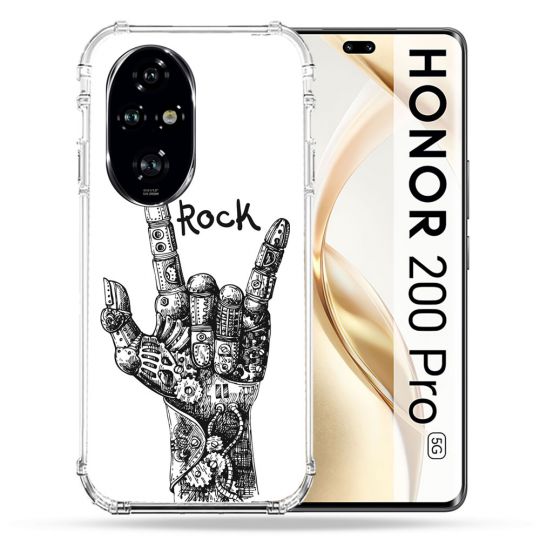 Coque Renforcée Pour Honor 200 Pro 5G Musique Rock Main