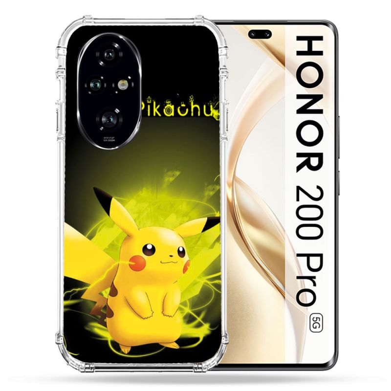 Coque Renforcée Pour Honor 200 Pro 5G Pokemon Pikachu Eclair