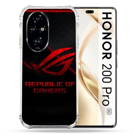 Coque Renforcée Pour Honor 200 Pro 5G ROG Rouge