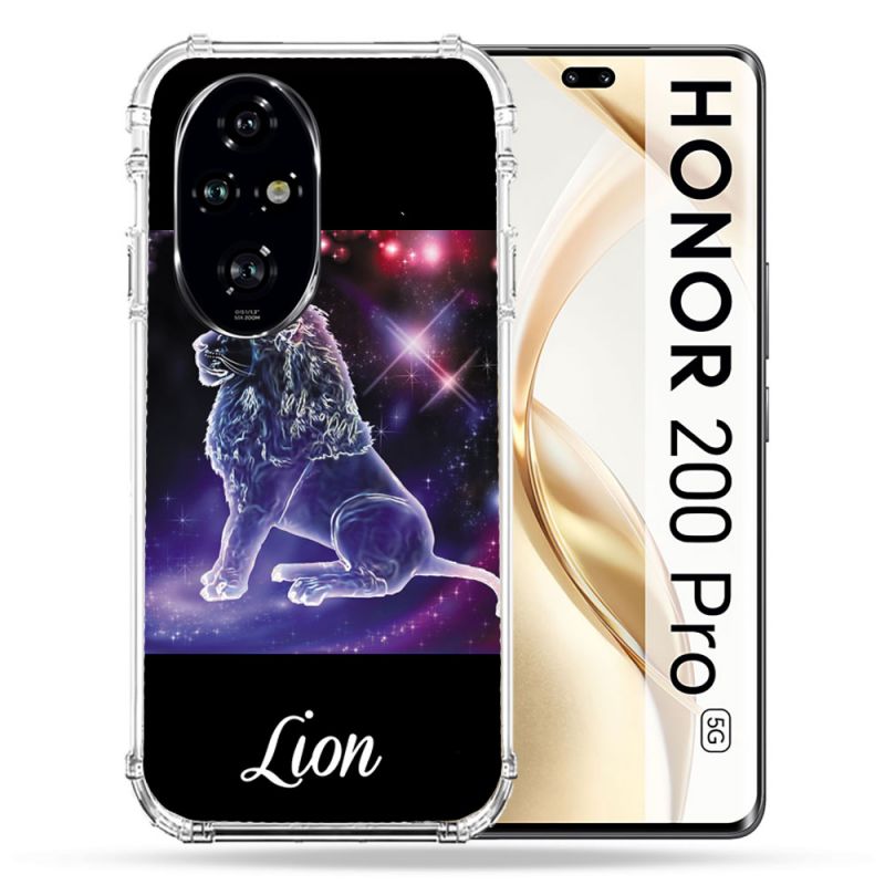 Coque Renforcée Pour Honor 200 Pro 5G Signe Zodiaque 2 Lion