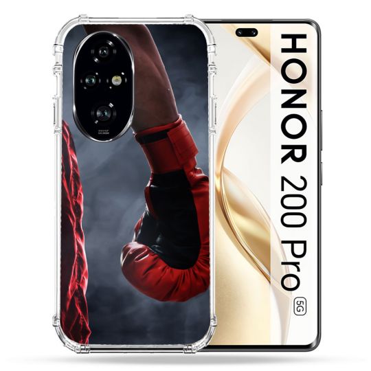 Coque Renforcée Pour Honor 200 Pro 5G Sport Boxe Gant Rouge