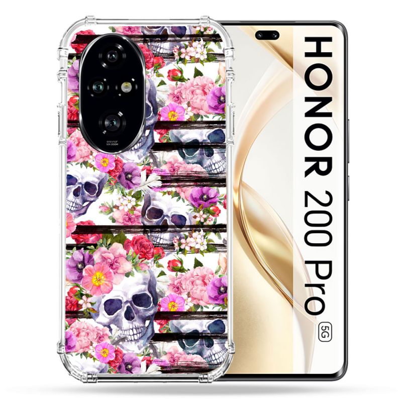 Coque Renforcée Pour Honor 200 Pro 5G Tete de Mort Pattern