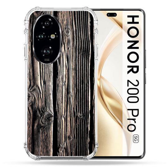Coque Renforcée Pour Honor 200 Pro 5G Texture Bois