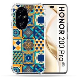 Coque Renforcée Pour Honor 200 Pro 5G Texture Carreau Ciment Orange