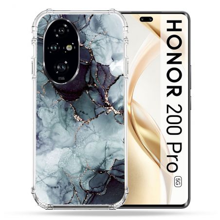 Coque Renforcée Pour Honor 200 Pro 5G Texture Marbre Gris