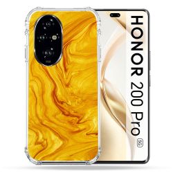 Coque Renforcée Pour Honor 200 Pro 5G Texture Marbre Jaune