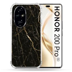 Coque Renforcée Pour Honor 200 Pro 5G Texture Marbre Noir