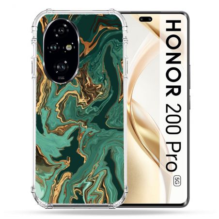 Coque Renforcée Pour Honor 200 Pro 5G Texture Marbre Vert