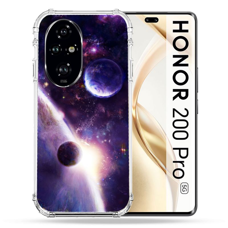 Coque Renforcée Pour Honor 200 Pro 5G Univers Planete Stellaire