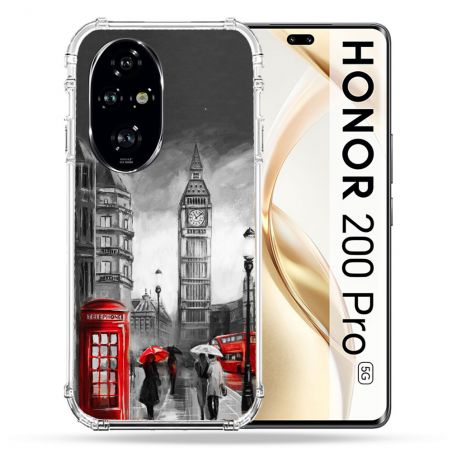 Coque Renforcée Pour Honor 200 Pro 5G Voyage Angleterre Londres Vintage