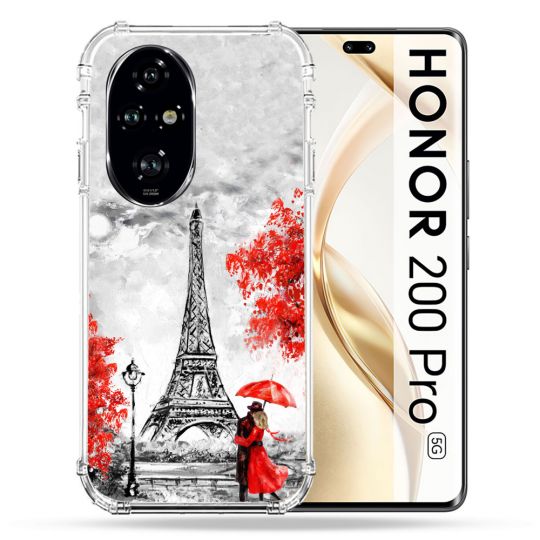 Coque Renforcée Pour Honor 200 Pro 5G Voyage France Paris Rouge