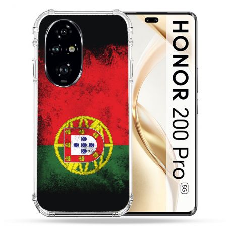 Coque Renforcée Pour Honor 200 Pro 5G Voyage Portugal Drapeau