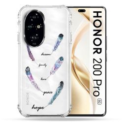 Coque Transparente Pour Honor 200 Pro 5G Plume Couleur
