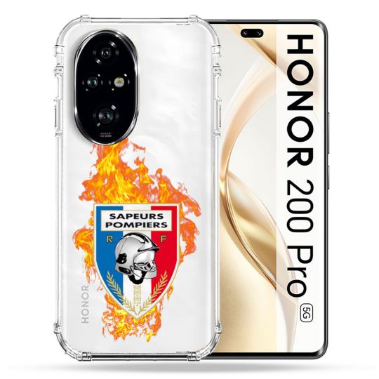 Coque Transparente Pour Honor 200 Pro 5G Pompier Feu