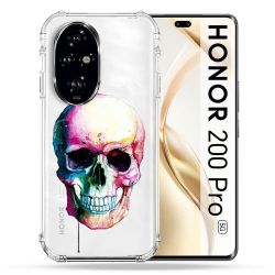 Coque Transparente Pour Honor 200 Pro 5G Skull Head Crane Colore