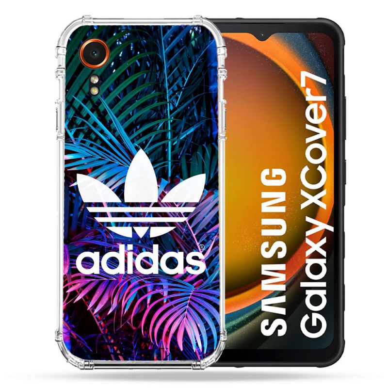 Coque Renforcée Pour Samsung Galaxy Xcover 7 Adidas Palmier