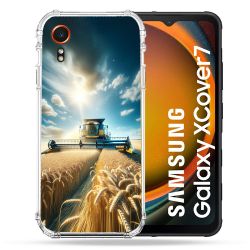 Coque Renforcée Pour Samsung Galaxy Xcover 7 Agriculture Moissonneuse Blé