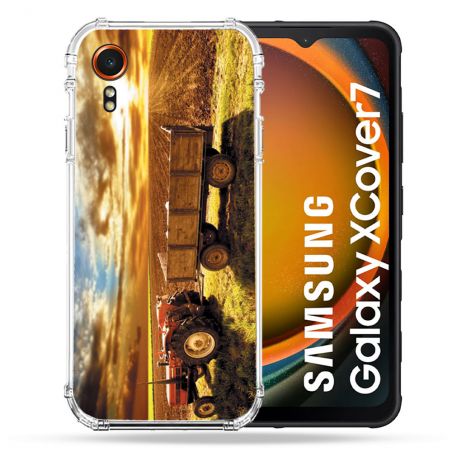 Coque Renforcée Pour Samsung Galaxy Xcover 7 Agriculture Tracteur Color