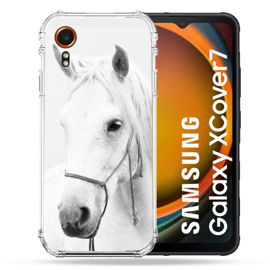 Coque Renforcée Pour Samsung Galaxy Xcover 7 Animal Cheval Cristal