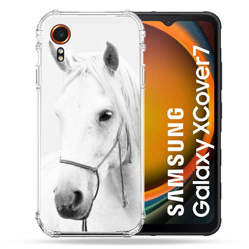 Coque Renforcée Pour Samsung Galaxy Xcover 7 Animal Cheval Cristal