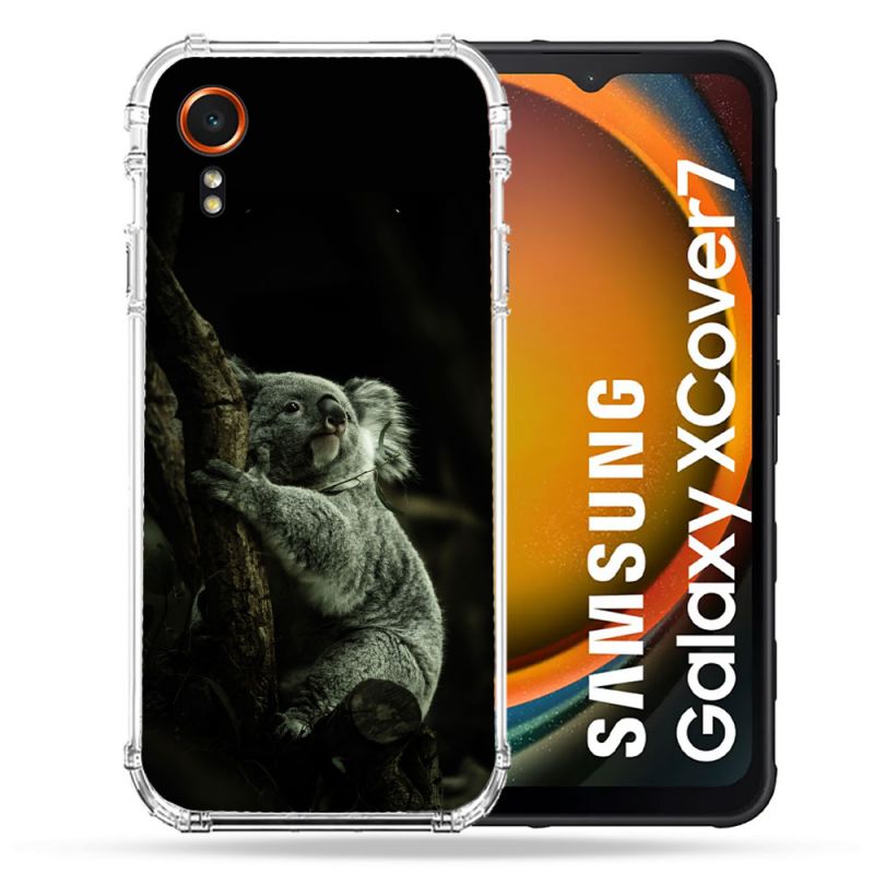 Coque Renforcée Pour Samsung Galaxy Xcover 7 Animal Koala Noir