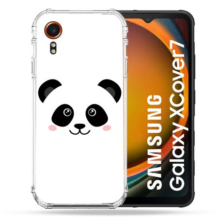 Coque Renforcée Pour Samsung Galaxy Xcover 7 Animal Panda Blanc